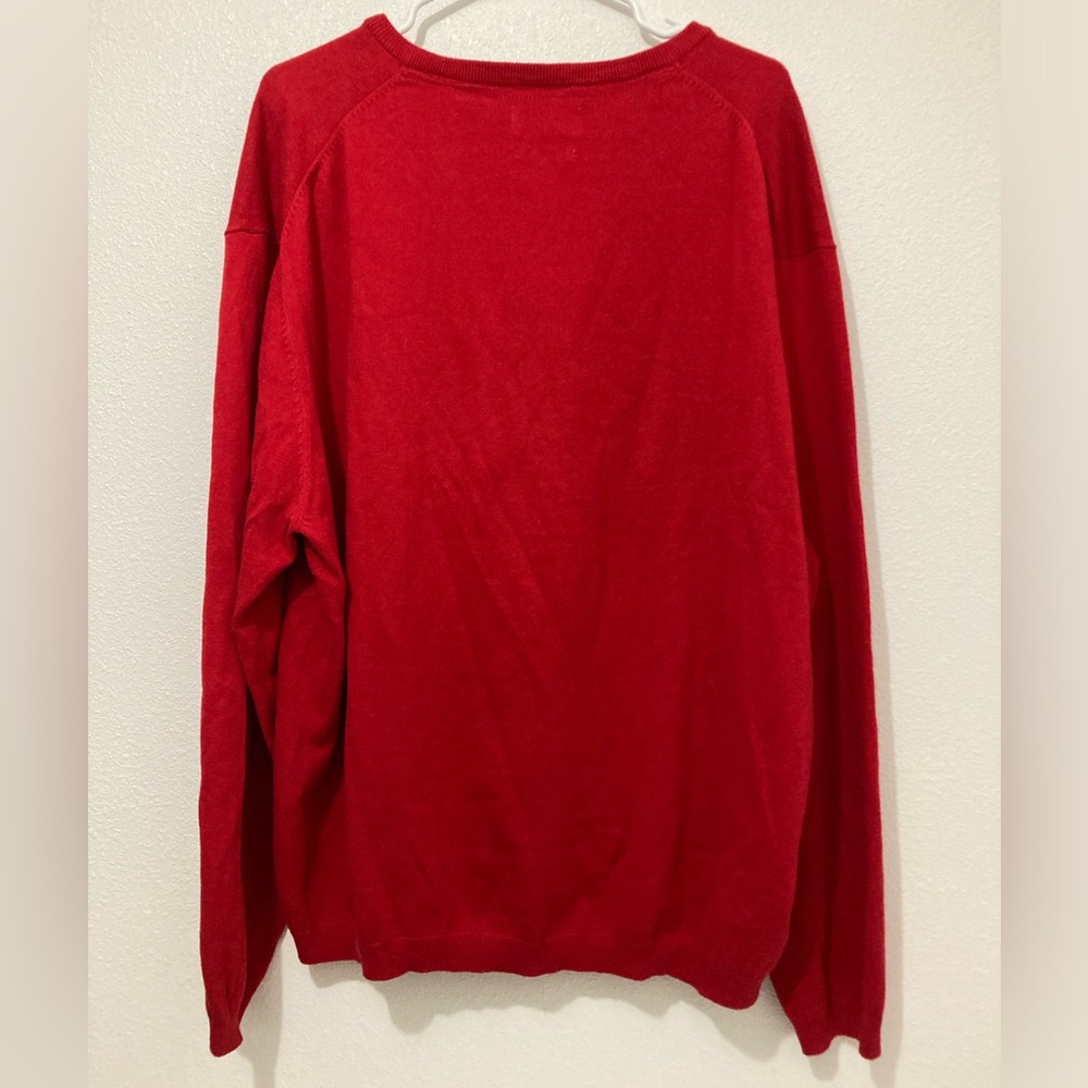 Original Weatherproof Vintage Cotton Merino CottonCashmere Sweater Men's XXL Red